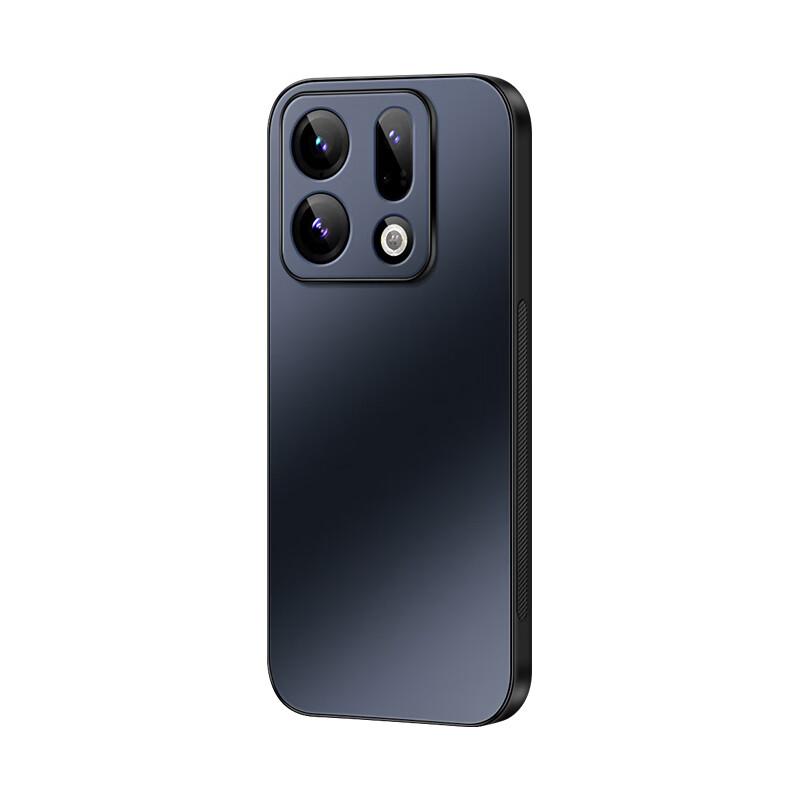 Compatible with OPPO Find X9 Phone Case Full Coverage Lens Protection Matte Anti-Drop Soft Case Simple Business Style Luxury Graphite Black