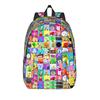 BFDI Cartoon Rucksack für Männer Frauen Mode High School Business Daypack Laptop Computer Leinwandtaschen Langlebig