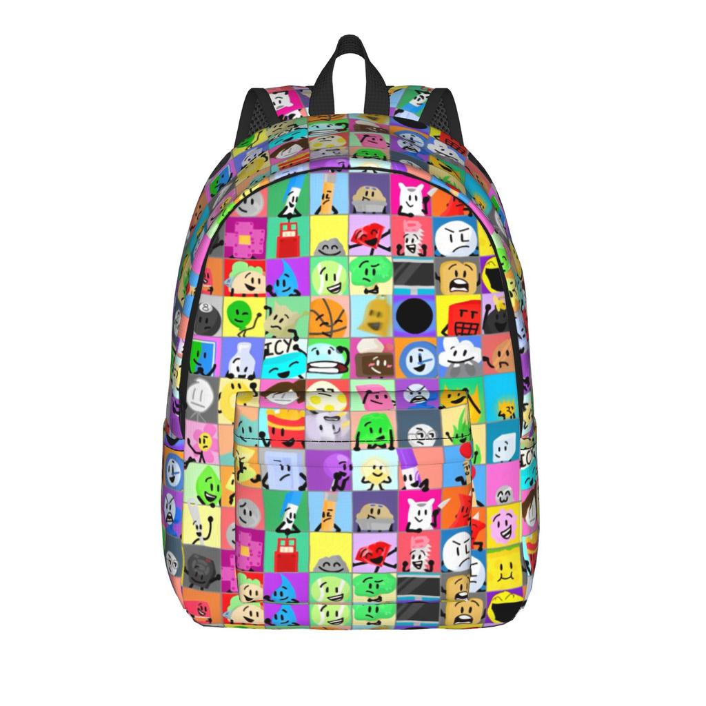 BFDI Cartoon Rucksack für Männer Frauen Mode High School Business Daypack Laptop Computer Leinwandtaschen Langlebig