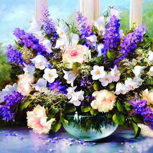 DIY 5D Diamond Painting Flower Sunflower Diamonds Embroidery Full Round Drill Mosaic Flowers
