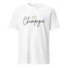 Elegant Champagne T-shirt Guld Skål Grafisk T-shirt Estetisk Brunch Fest Topp