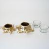 Набор подсвечников Черепаха (2 шт), Golden Turtle Votive Holder Elegant Set of 2,  Behoma
