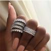 Wholesale Eternity Band Promise ring 925 Sterling silver Diamond cz Engagement Wedding Rings for women Men Finger Party Jewelry