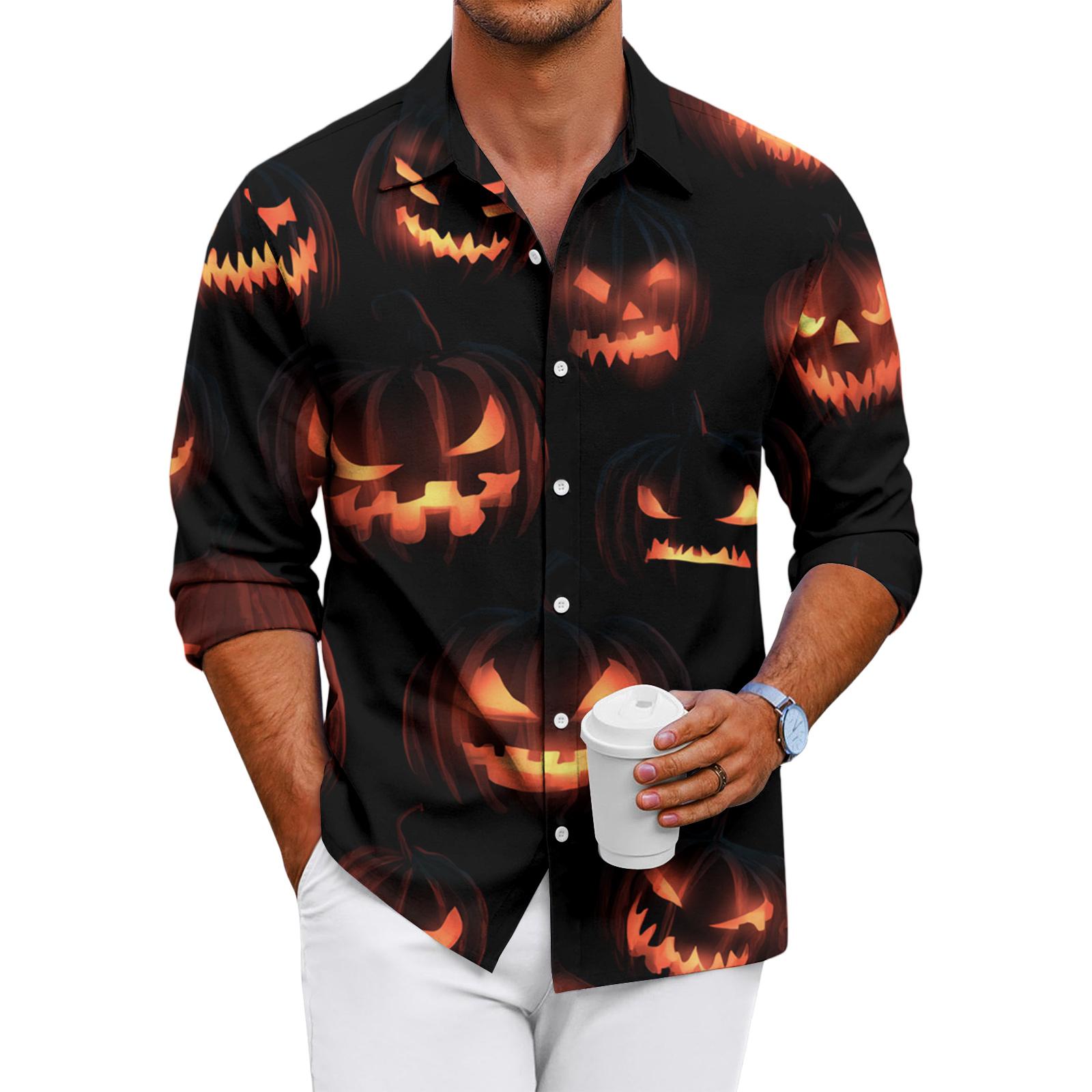 

Мужская повседневная рубашка с длинным рукавом свободного кроя на пуговицах M чёрный