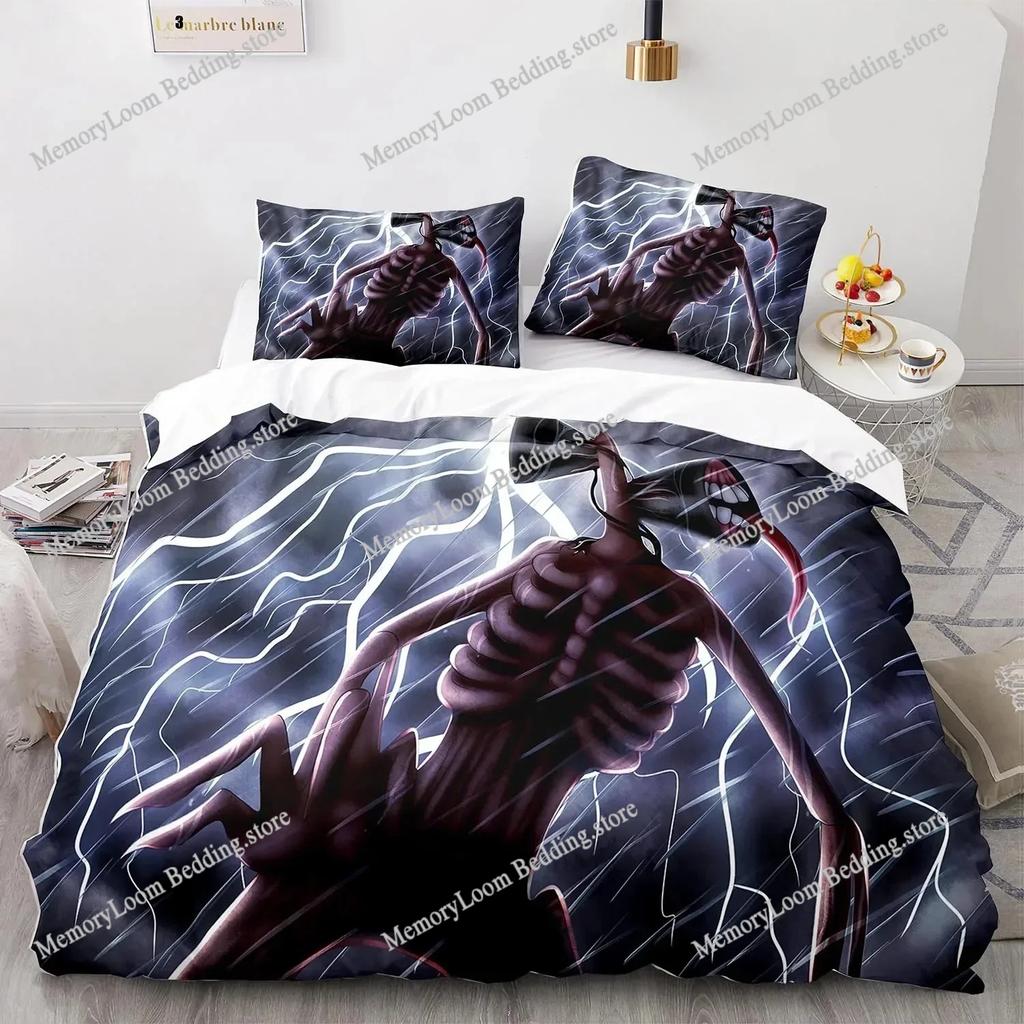 Set Biancheria da Letto Stampa 3D Siren Head Singolo Gemello Matrimoniale Queen King Size Set Letto per Camera da Letto Adulti Bambini Copripiumino