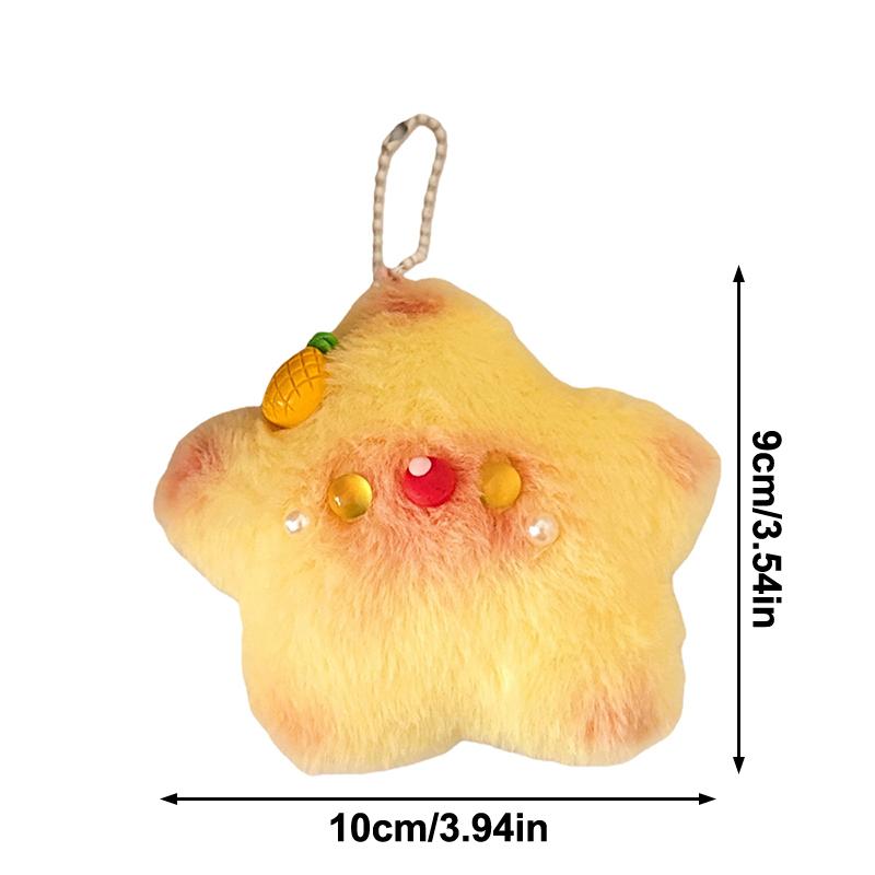 Sweet Soft Stuffed Plush Star Blush Toy Keychain Cartoon Doll Bag Accessory Decorative Present