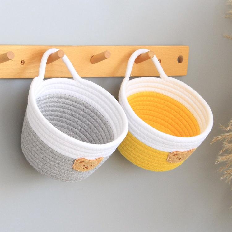 Small Woven Storage Baskets with Handles Basket for Kids Home Decor Toy Basket