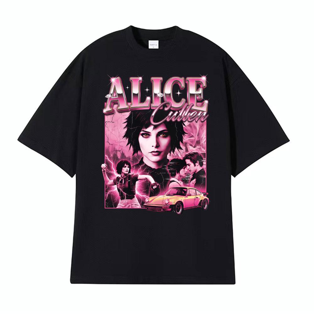 Alice Cullen Team Vampire Movie Graphic 2026 Tshirts Men Women Summer Vintage High Street T Shirt 100 Cotton Oversized Tshirt