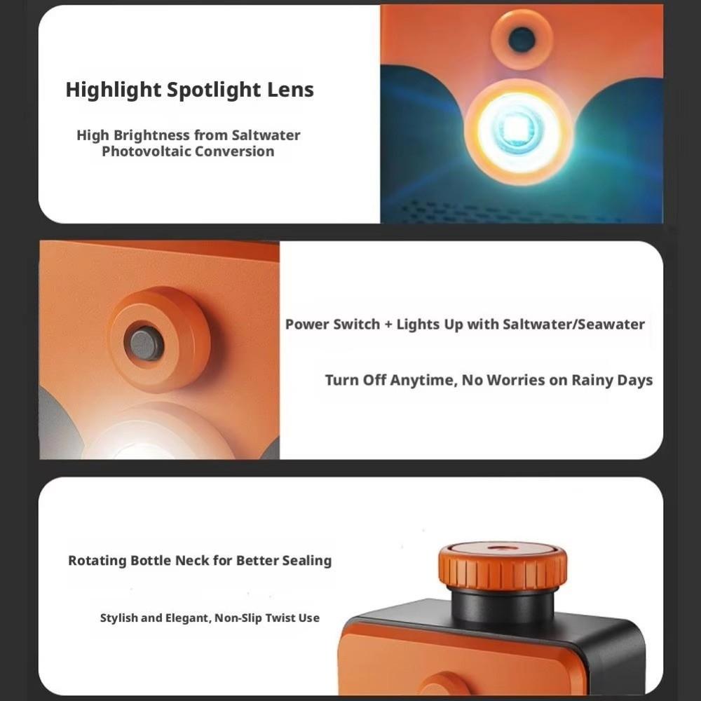 No Battery Saltwater Lamp No Charging Salt Water Lamp Small Outdoor Emergency Lamp  Outdoor Hiking