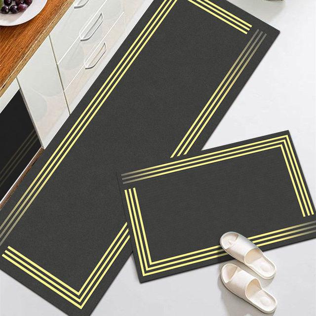 Kitchen Mat Living Room Area Rugs Balcony Hallway Carpet Bathroom Anti -Slip Water Absorbent Washable Floor Mat Entrance Doormat