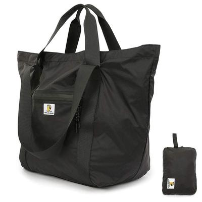 Maciebelle Foldable Tote Fully Large Foldable Travel Business Black Bag, Waterproof, 3-Way Carry-On/Boston Bag, Capacity, Ultra-Lightweight, Bag,
