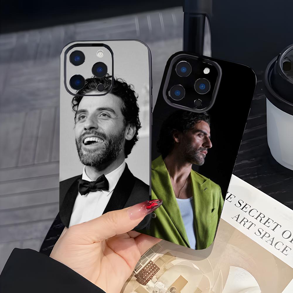 Hollywood Actor O-Oscar I-Isaac Phone Case Black Matte Thin Phone Case For iPhone17 16 15 14 13 ProMax