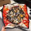 Summer High-End Simulation Silk Square Scarf Femininity Versatile Sunscreen Large Shawl Silk Scarf Variety