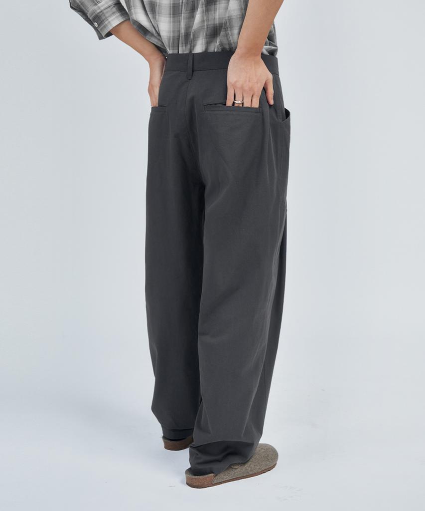 INTEMPOMOOD Steady One-Pleat Wide Pants_Charcoal
