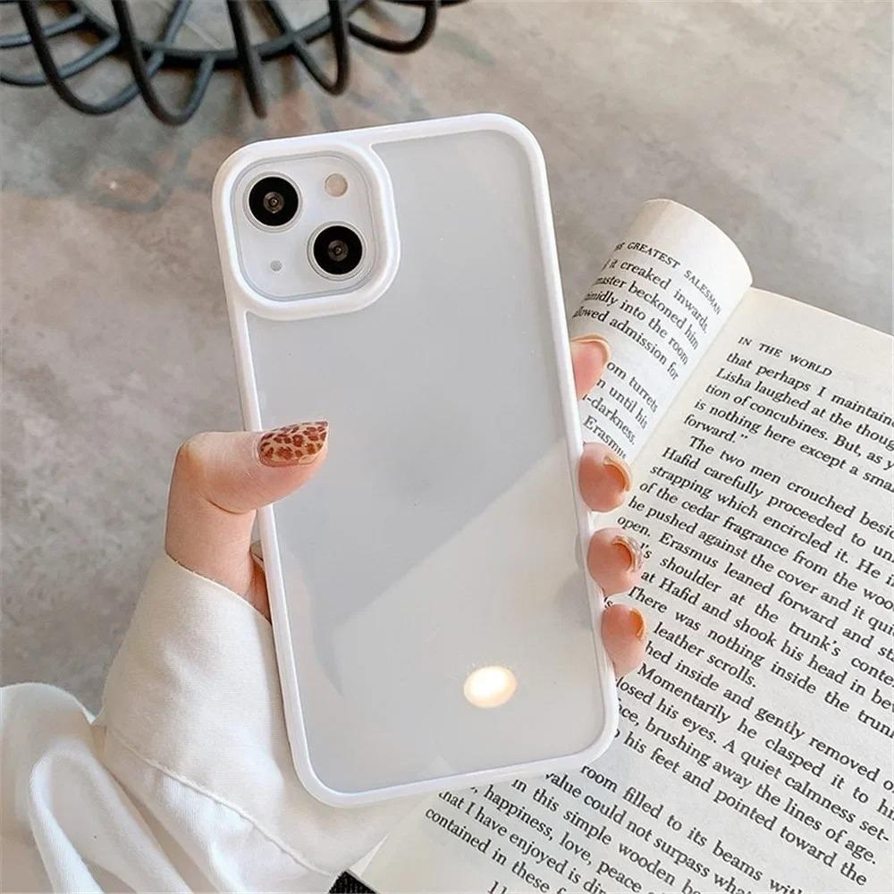 Luxury Clear Candy Color Phone Case For iPhone 17 16 15 14 13 12 11 Pro Max Plus 16E Shockproof Bumper Protective Cases Cover