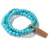 New Blue Turquoises Stone Bracelet Fashion Bohemian Green Blue Turquois Charm Bangle Handmade Healing Energy Jewelry Gift