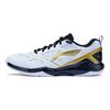 Li Ning Gale Lite Rutschfest Abriebfest Niedrig geschnitten Badminton Schuhe Unisex Weiß Gold Schwarz AYTU025-3