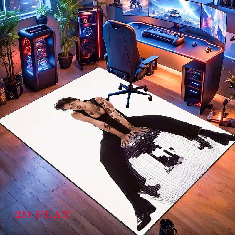 Flower Crown Girl Carpet Rug for Living Room Bedroom Home Sofa Decoration,Kids play Nonslip Floor Mat