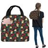 Corgi Dog In Garden Insulated Lunch Bag for Women Children Leakproof Food Boxes Thermal Lunch Box Tote