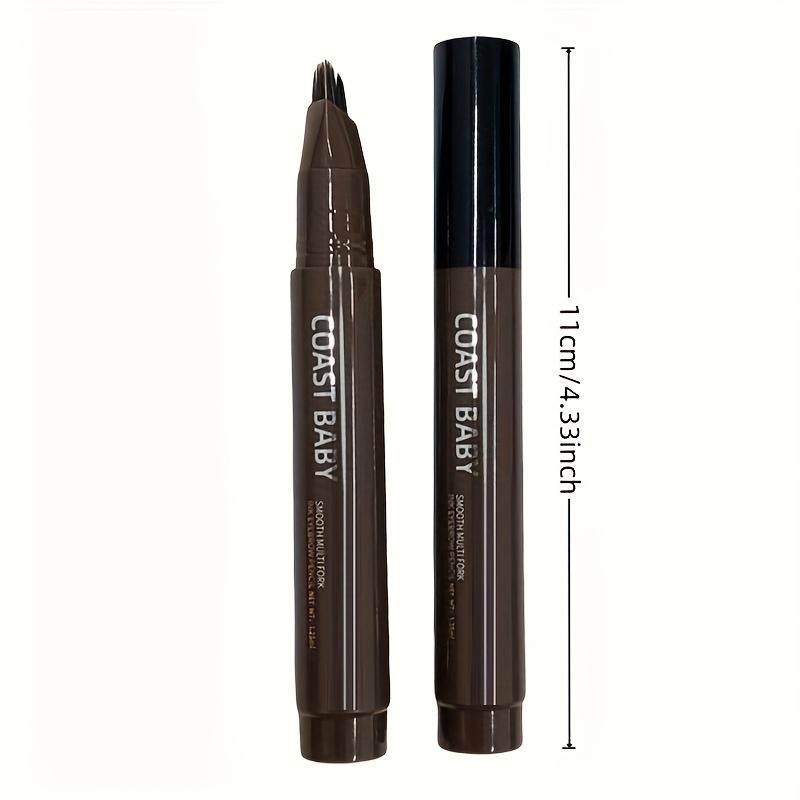 Dual-Tip Eyebrow Pencil with Multi-Bristle Brush Tips  Waterproof & Smudge-Proof Formula,  Instant Volume Defined Brows & Hairline Filling