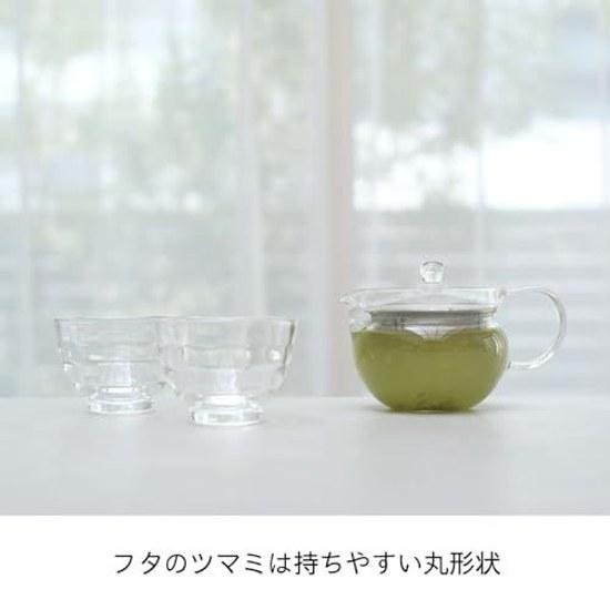 HARIO Chacha Kyusu Maru Practical Capacity 300ml Heat-Resistant Glass CHJMN-30T