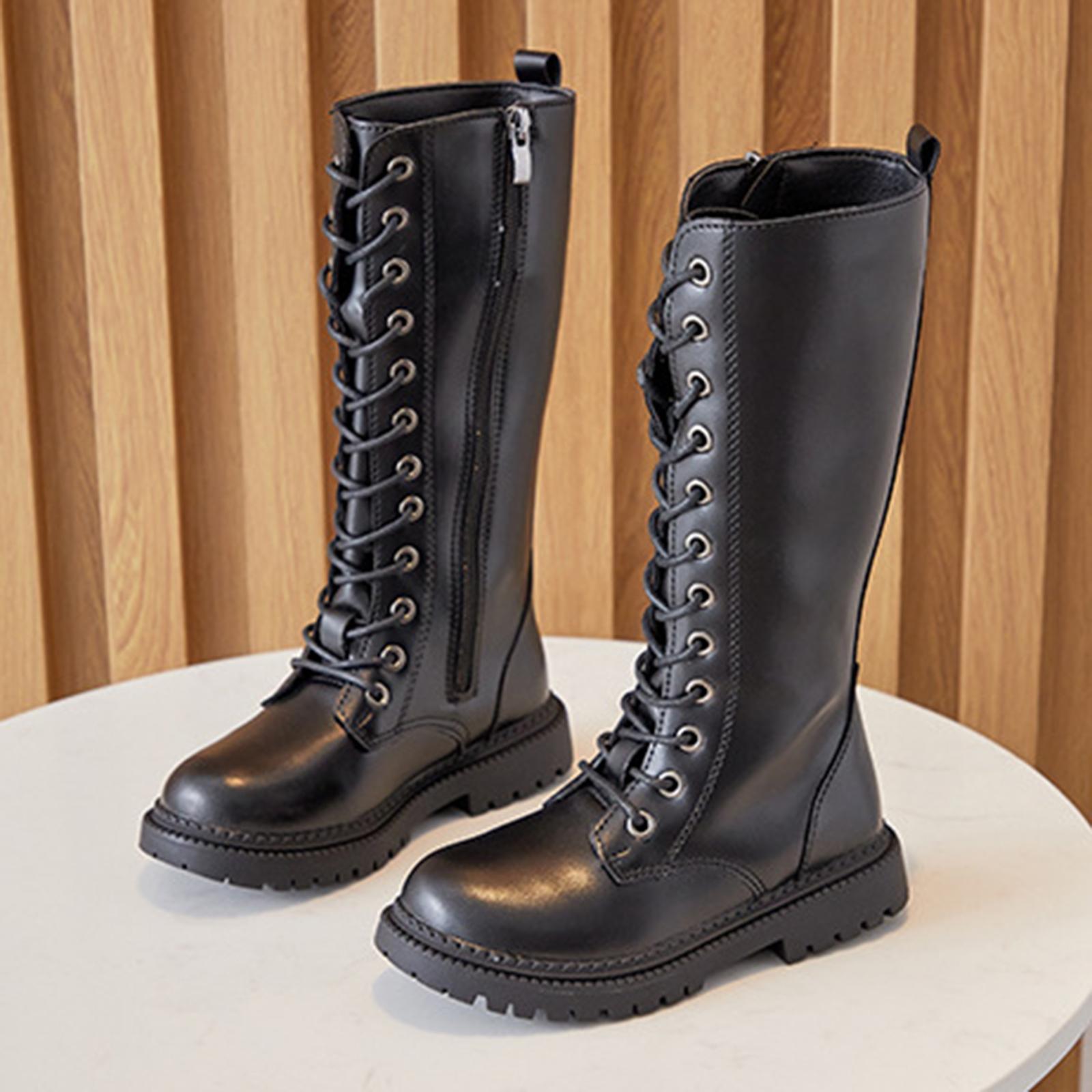 

Детские ботинки, Одинарные ботинки, Длинные ботинки с завязками-молниями, Длинные ботинки 30 чёрный