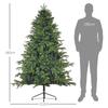 Artificial Christmas Tree, Realistic Look, Flame-Retardant, Sturdy Metal Base, 183 cm, Green
