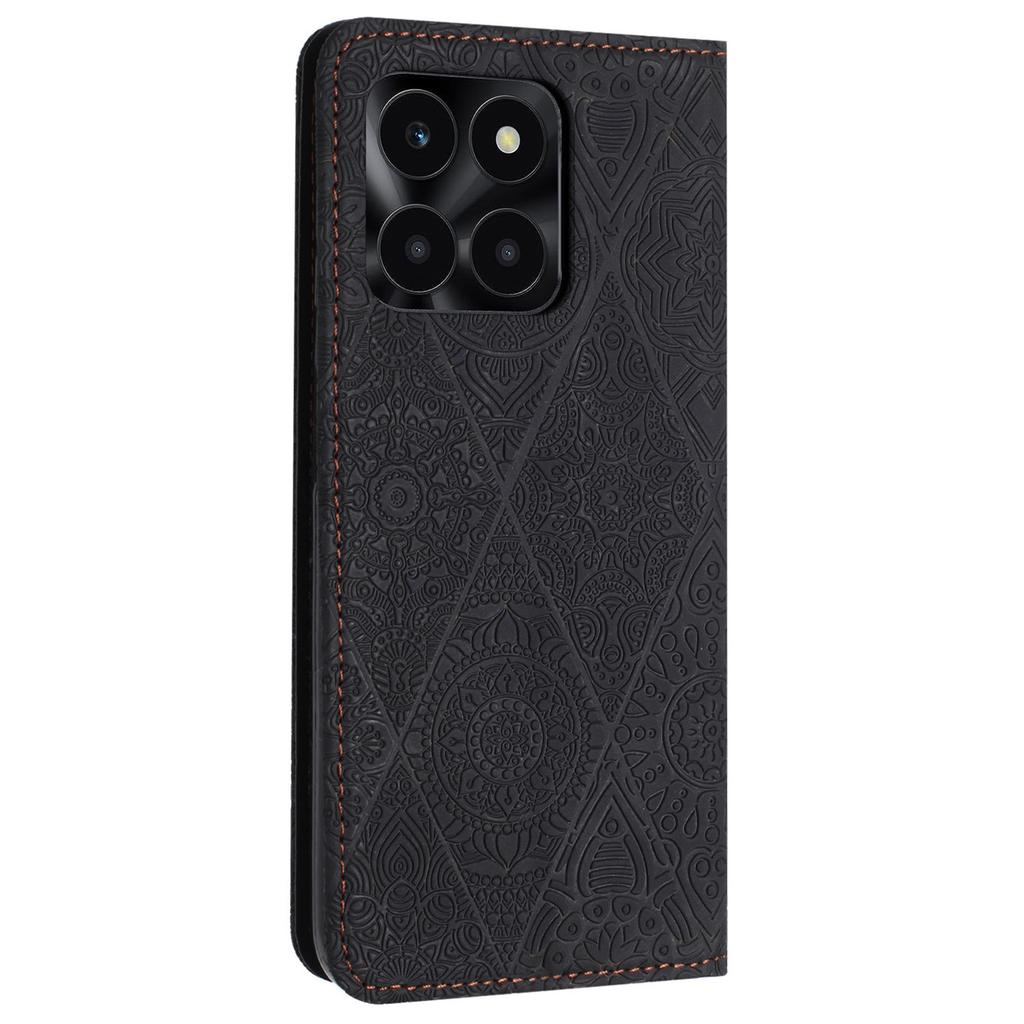 Wallet Case for Honor X6c 4G/X6b 4G/X6a 4G/X5b/X5b Plus Imprinted Flower Stand Leather Phone Cover