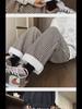 American Retro Black Vertical Striped Oversized Casual Wide-Leg Pants