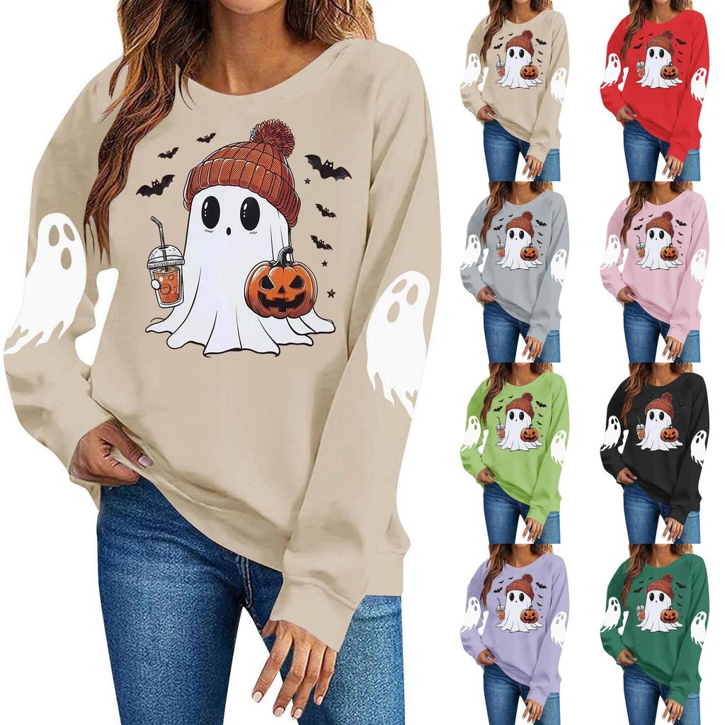 Women's Fashion Casual Halloween Hooded Sweatshirt for Festive Occasions
