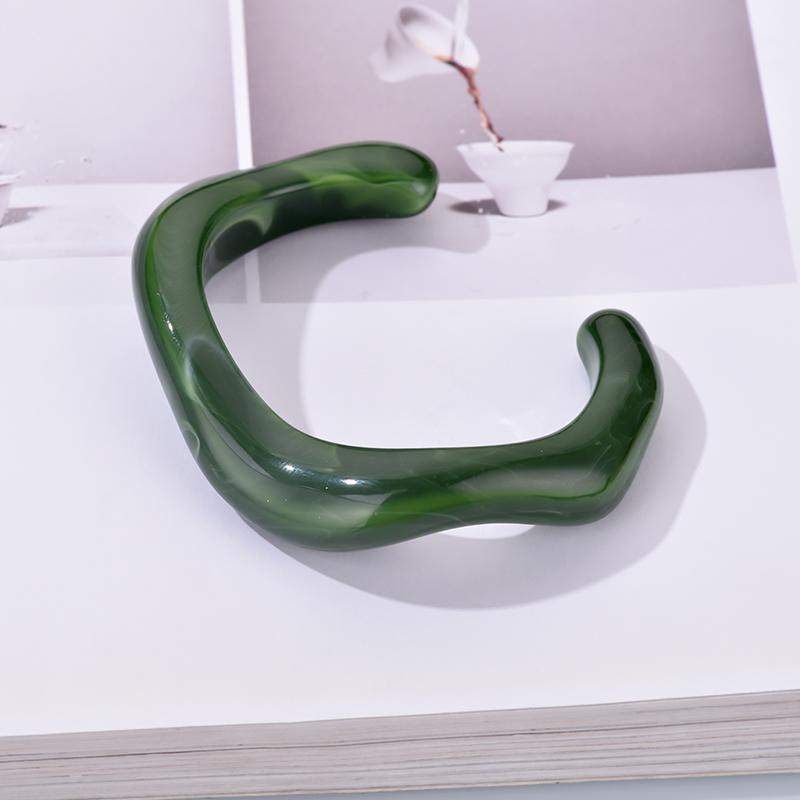 Punk Irregular Acrylic Opening Bracelets for Women Fashion Unique Resin Chunky Cuff Bangle Female Party Daily Jewelry