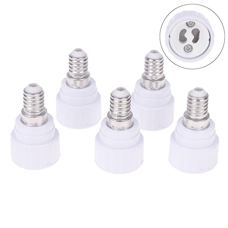1/5Pcs Led Light Lamp Holder Converter E14 To Gu10 Ceramic Base Screw Bulb Socket Adapter Led Saving Light Halogen Lamp Base