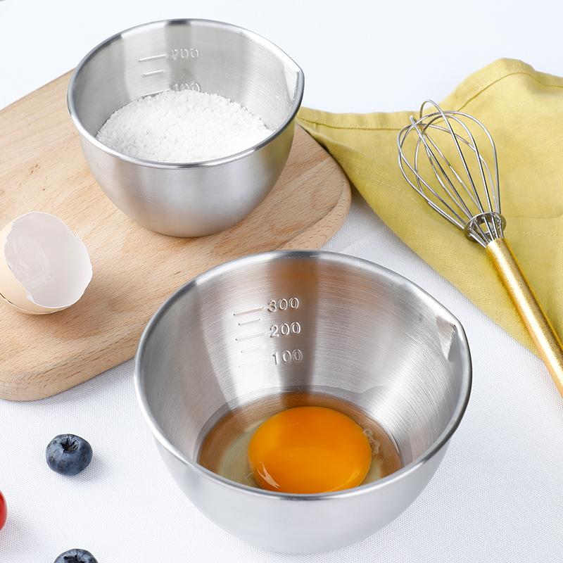 3pcs Kitchen Nesting Baking Accessory Steel Mixing Bowl Nesting Bowls Stainless Steel Mixing Bowl Set
