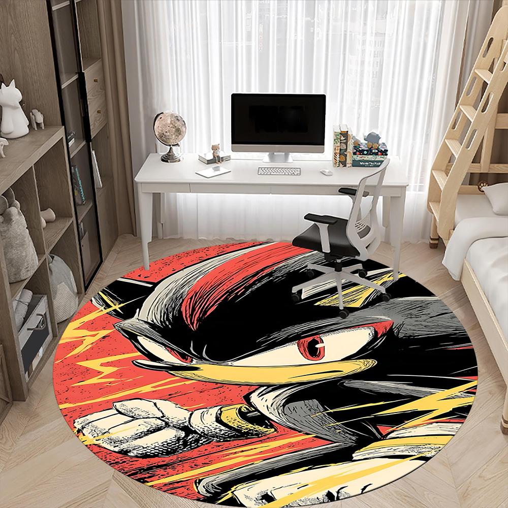 1PC Speed Sonic Office Round Area Rug, Indoor Mat Suitable For Office, Under Office Chairs Bedroom Living Room Home Decor DT1212088