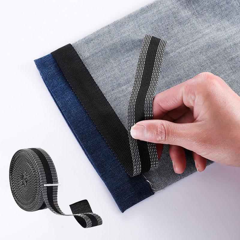 Self-Adhesive Pants Paste Iron On Pants Edge Shorten Repair Pants for Jean Clothing and Jean Pants Apparel DIY Sewing Fabric