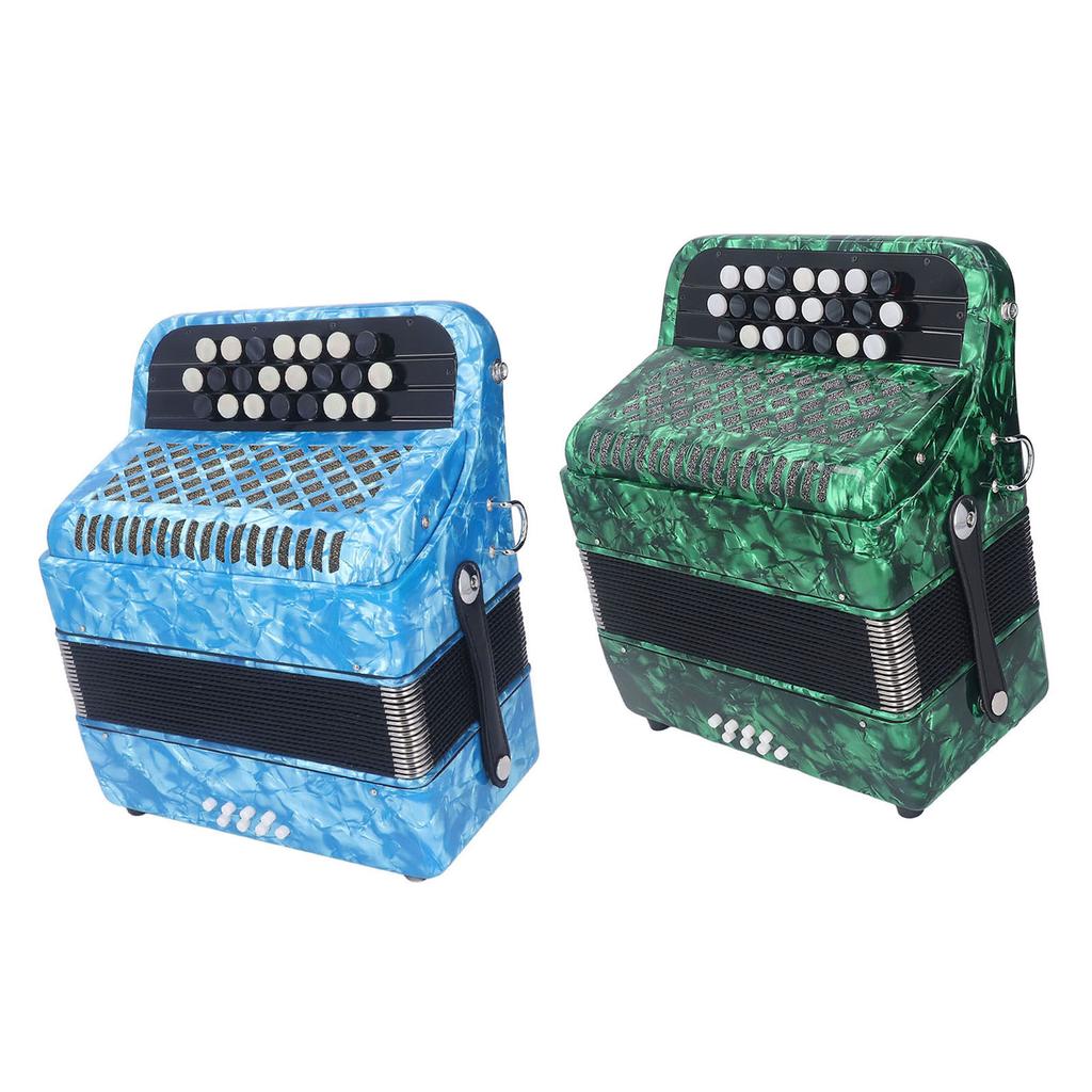 22 Key 8 Bass Accordion Professional Anti Slip Sensitive Button Accordion Musical Instrument with St