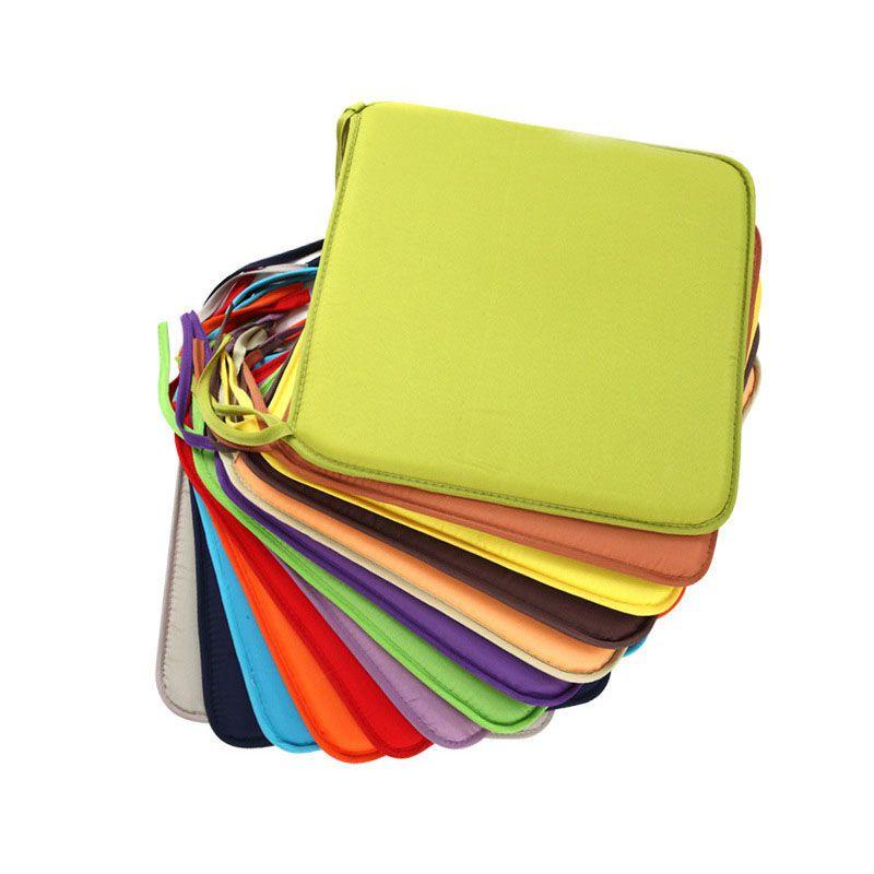 40x40cm Seat Cushions Outdoor Indoor Square Soft Tie On Chair Pad Decor Home