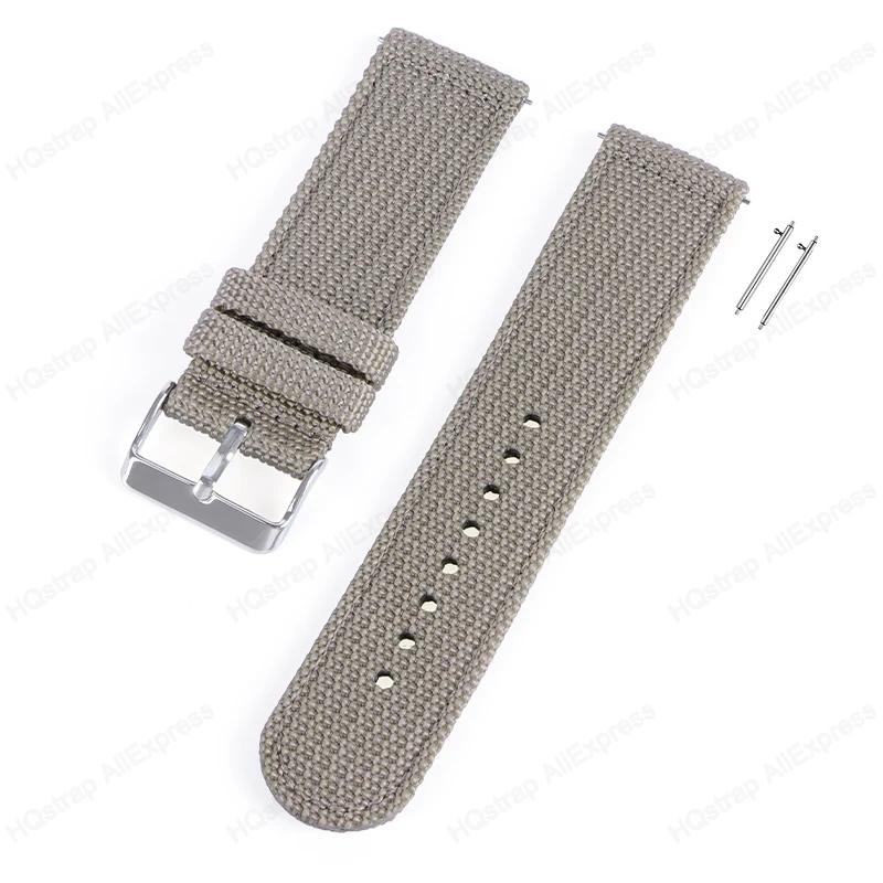 Colorful Nylon Watch Strap Stainless Steel Buckle Universal Replace Bracelet Quick Release Band for Men Women 18mm 20mm 22mm