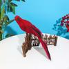 Artificial Birds Photography Props Model Sculpture Statue Feathered Parrot for Outdoor Crafts Porch