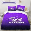 Melbourne Storm Bedding Quilt Set Quilt Cover Pillowcase Home Decoration Birthday Gift (1 * Duvet Cover + 2 * Pillowcase, Without Core)