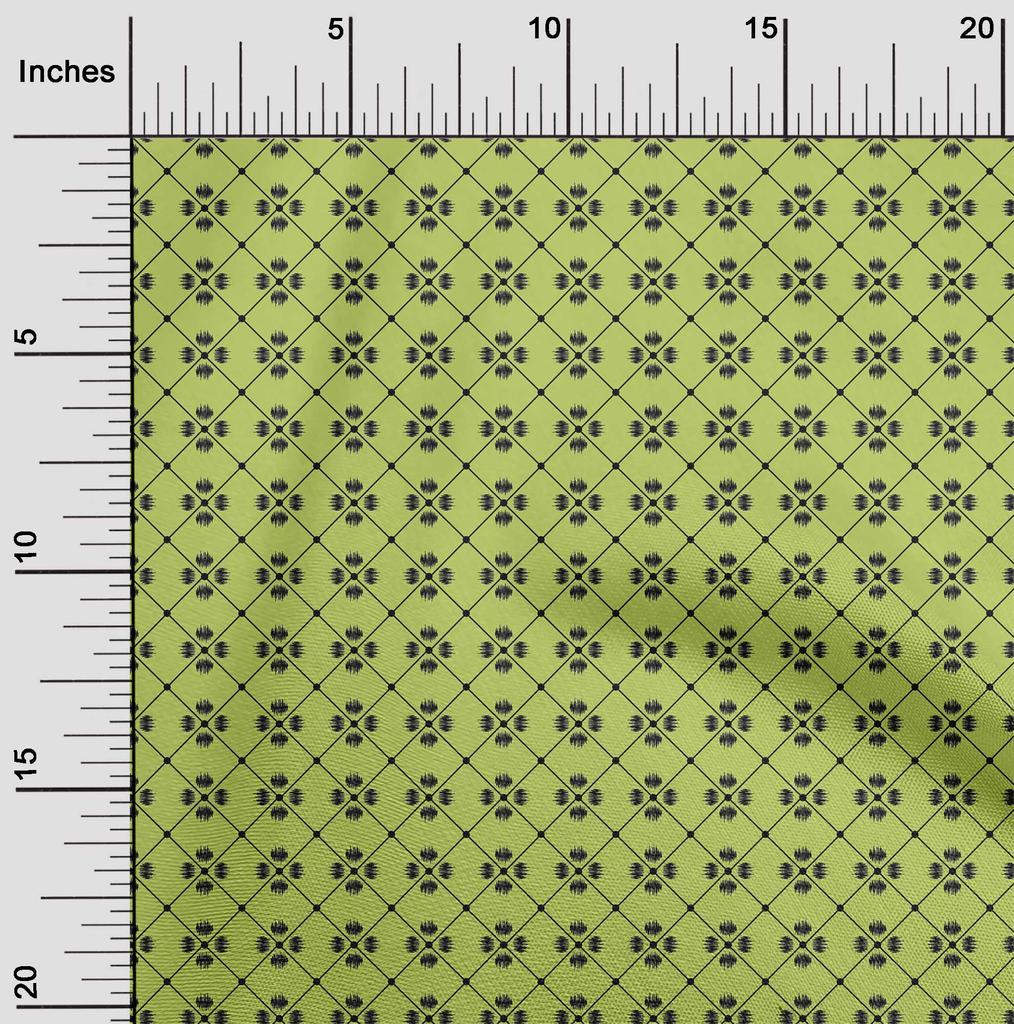 oneOone Cotton Flex Fabric Geometric Ikat Print Sewing Fabric BTY 40 Inch