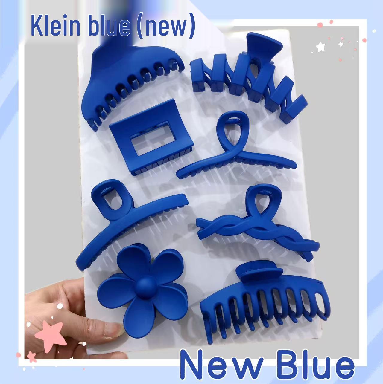 

Градиентные розовые заколки для волос для женщин - набор из 8 штук: Большие крабы и зажимы-акулы, дизайн «Крест» и «Квадрат»