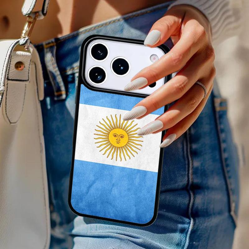 Argentinische Nationalflagge Handyhülle Für iPhone 17 Air 14 15 13 12 Max Hülle Für Apple 14 15 16 16e 11 Pro Max Plus Hülle