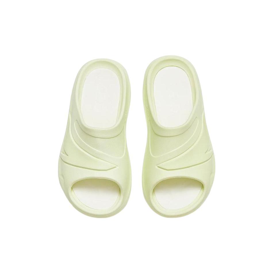 Anta Slip Resistant Abrasion Resistant Rubber Sole Slide Slippers Men's Beige Green 912326996-2