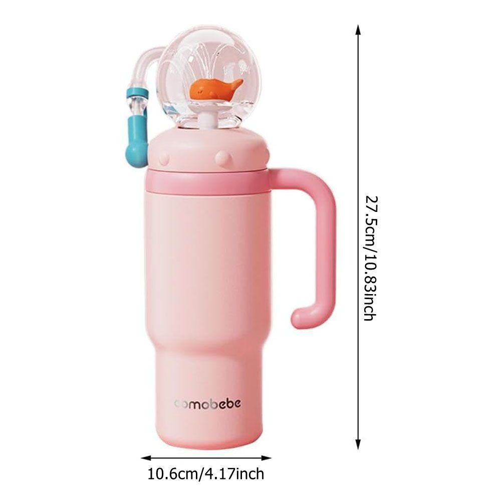 Podwójna pokrywka do picia, izolowana butelka na wodę, szczelny kubek w kształcie wieloryba, kreatywny prezent