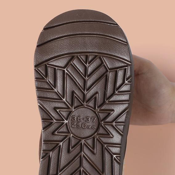 Damen Warme Plateau Schneestiefel Hausschuhe Outdoor Indoor Hausschuhe Winterstiefeletten aus Wildlederimitat Rutschfestes Kunstfellfutter Kurze Booties für Damen