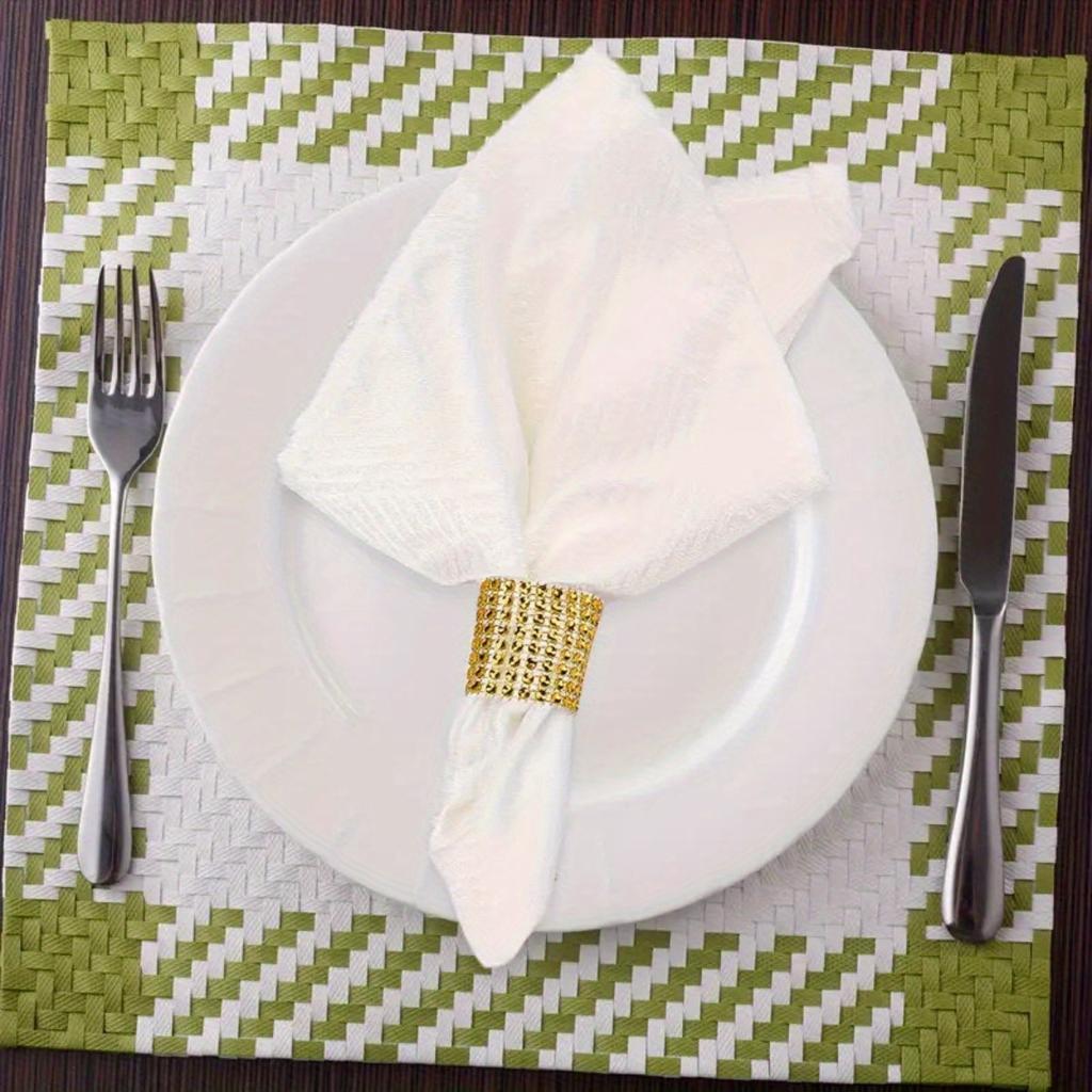 20 buc, inele de șervețel strălucitoare pentru cine elegante, nunți, aniversări, zile de naștere, decorațiuni de masă