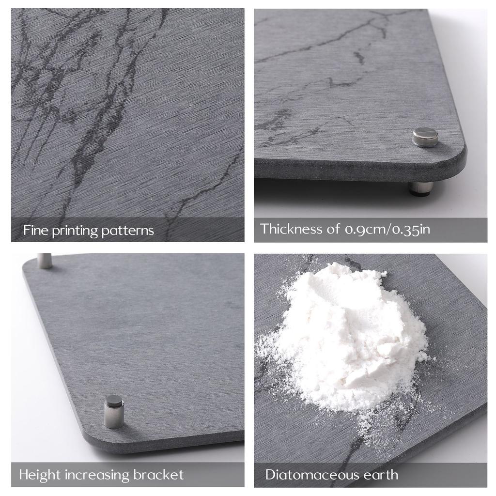 Hard Diatomite Absorbent Drying Mat Kitchen Counter Dish Drain Pad Quick Dry Tray For Bowl Plate Mug Storage Organizer Shelf Pad
