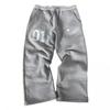 Womens Loose Fit Sweatpants Letter Print Elastic Waist Casual Streetwear Trousers