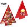 Multi Compartment Gift Box Christmas Tree Advent Calendar Box, DIY Surprising Shaped Paper Hole Punch Surprise Fillable Countdown for Candy